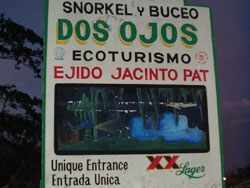 Dos Ojos- the mexikan Entrance