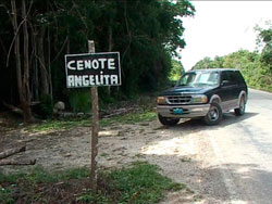 Cenote Angelita, entrance...