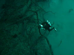 Cenote Angelita, sulphur...